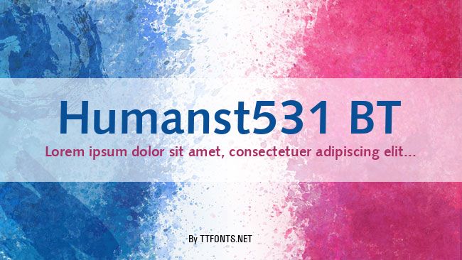 Humanst531 BT example